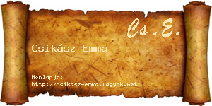 Csikász Emma névjegykártya